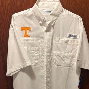 Men’s Small White Columbia PFG University of Tennessee Shirt